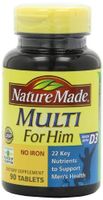 Nature Made Multi For Him with D3 120 Tablets NO IRON