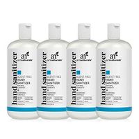 Artnaturals Hand Sanitizer Gel Alcohol Based (4 Pack x 8 Fl Oz / 220ml) Infused with Jojoba Oil & Alovera Gel - Unscented Fragrance Free Sanitize