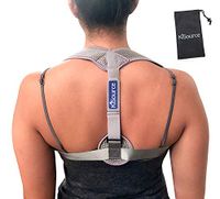 Back Posture Corrector for Men & Women | Comfortable & Discrete (Grey) Back Brace Provides Neck & Back Pain Relief | Improves & Straightens Posture