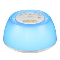 ORIA Wake Up Light, Beside Rechargeable Clock, 256R Sunrise Simulation Alarm Clock with Sunset Snooze Function, Touch Control Night Light for Bedroom, Playroom, Nursery, Babyroom