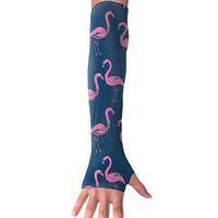 YLGG Flamingo Navy Sun Protective UV Cover Arm Sleeves-1 Pair Sports Cooling Arm Sleeves