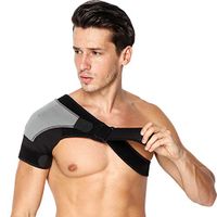 GHzzY Shoulder Support Brace - Rotator Cuff Support Wrap for Dislocated AC Joint,Bursitis,Tendonitis & Arthritis - Compatible Ice/Hot Pad,Right