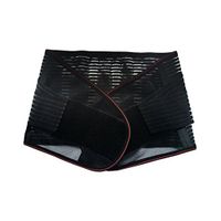 Healifty Lumbar Support Back Brace Breathable Adjustable Self Heating Lumbar Support Belt for Alleviates Sciatic, Pelvic, Leg Pain and Reduces Inflammation Size XL (Black)