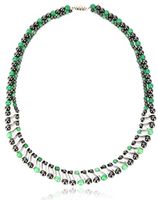Elegant Womens Hematite Magnetic Therapy Necklace with Healing Stones Pain Relief for Neck Arthritis Migraine Headaches Shoulders and Back (Regular, Green Aventurine)