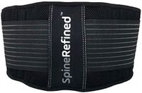 Lumbar Support Back Brace by SpineRefined-Premium Low Back Pain Support/Relief with Dual Compression Adjustable Premium Elastic Straps, Real Hook&Loop Closure, Breathable Fabric