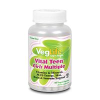 VegLife Vital Teen Girls Multiple Veg Cap, 60 Count