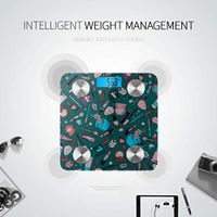 Bluetooth Home Scale Beautiful Colorful Cartoon Lip Glaze Smart Weight Digital Scale Body Fat Composition Monitor Analyzer with Smartphone App for Body Management-396 Lbs