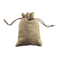 AGUIguo 50 Pcs Christmas Gift Bags Drawstring Bags Mixed Color Linen Gift Sachets Favors Pouches for Party Wedding Jewelry Craft Sacks Burlap Bags 3.5" x5.5"