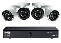 Lorex 4MP 2K HD 8 Channel DVR Security System with 4 Super HD 4MP Weatherproof Cameras 130ft Night Vision