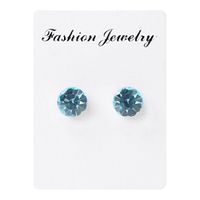 RingBuu 1 Pair Weight Loss Earrings Healthy Stimulating Acupoints Stud Magnetic Therapy (Acid Blue)