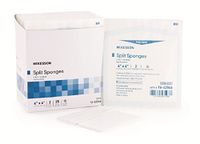 McKesson - I.V. / Drain Split Dressing McKesson Poly / Rayon Blend 4 X 4 Inch Square Sterile - 25 Two-Packs (50 Total)