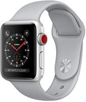 Apple Watch Series 3 38mm Smartwatch (GPS + Cellular, Silver Aluminum Case, Fog Sport Band) (Renewed)