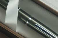 Cross ATX Spruce Green and Polished Appointment with Cross Signature Mid Ring Selectip Rollerball Pen in Cross Gift Box . A Great Birthday, Promotion, Christmas and Corporate Gift.