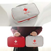 BeesClover Portable Large Size Tote First Aid Bag for Home Travel Sundries Medicine Organize Gray