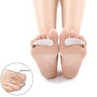 4Pair/8Pcs Gel Hammer Toe Crest Cushions, Right/Left Hammertoe Gel Support Pads, Straightener and Corrector for Curled, Curved, Crooked, Overlapping, Clubbed Claw and Mallet Toes Curling Relief