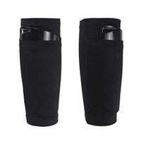 AiLike Nylon Pocket Shin Guard Sleeves Calf Compression Socks for Soccer Football Sports (Black, Children)