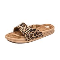Revs Premium Reflexology Massage & Acupressure Sandals with Stylish Leopard Upper, Shock Absorbing, Cushion Sole with Orthotic Arch. Stimulate Pressure Points & Blood Flow, Pain Relief, Relaxation.