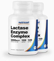 Nutricost Lactase Enzyme Complex 3,000 FCC ALU, 120 Veggie Capsules - Non-GMO, Gluten Free, 120 Servings (2 Bottles)
