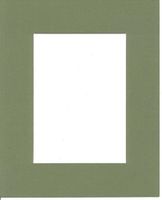 22x28 Moss Green Picture Mats with White Core Bevel Cut for 18x24 Pictures