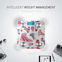 Colorful Retro Roller Skates Scales for Body Weight Digital Weighing Scale Smart Digital Scale Tracks 8 Key Compositions Analyzer Sync with Fitness Apps 400 Lbs
