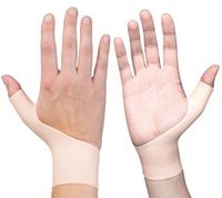EXCELYFE Large Size Gel Wrist & Thumb Support Braces for Right & Left Hand | Flexible & Elastic | Relieves Pain Including Arthritis, Rheumatism, Carpal Tunnel Great for Yoga, Typing,Texting, Golf