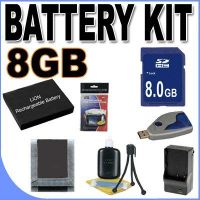 NB-5L Lithium Ion Replacement Battery BigVALUEInc Accessory Saver 8GB Bundle for Canon Powershot Digital Cameras