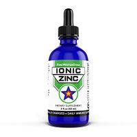 Ionic Zinc Liquid | Concentrated Liquid • Zinc Sulfate • Organic • Non-GMO • Glass Bottle w/Dropper • 2 fl oz | Daily Immune Support