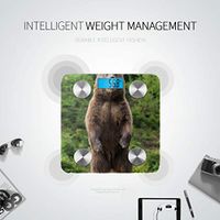 Brown Bear is Standing Up Body Fat Weight Scale Weighing Machine for Body Electric Scales for Weight Tracks 8 Key Compositions Analyzer Sync with Fitness Apps 400 Lbs