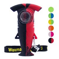 Hammer Shark Novelty Silicone Honey Straw with Travel Neck Lanyard, 4.4" Red/Black