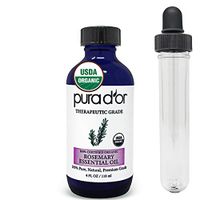 PURA D’OR Rosemary Essential Oil (4oz / 118mL) USDA Organic 100% Pure Natural Therapeutic Grade Diffuser Oil For Aromatherapy, Focus, Nervous System Support, Digestive & Respiratory Health, Skin, Hair