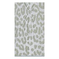 Caspari Zanzibar Paper Guest Towel Napkins in Silver, Four Packs of 15