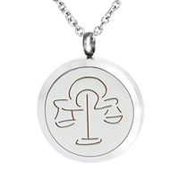 Aromatherapy Essential Oil Diffuser Necklace Perfume Fragrance Libra Pendant Charms Locket