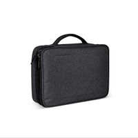 Yunzee Portable Electronics Accessories Case Multi-Functional Waterproof Cable Organizer Digital Storage Bag,Mysterious Black