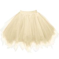 ❤Ywoow❤ 🍀 Womens Pleated Gauze Short Skirt Adult Tutu Dancing Skirt (Yellow)
