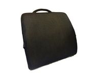 Essential Medical Supply Lumbar Cushion for Bucket Seats with Elastic Positioning Strap and Breathable Mesh Cover in Black