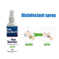 Portable Bacteriostatic Spray - Alcohol-Free Bacteriostatic Spray Mist Kills 99.9% of Germs Spray Cleaner Protection Cleaning Spray for Outdoor Indoor School Office Hand Air Sanitizer