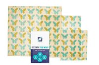 DULEIRO Bee's Wax Food Wraps, Reusable Beeswax Wrap, 3 Pack Assorted Sizes, Eco- Friendly, Biodegradable, Reusable, Washable, Sustainable, Plastic Alternative, 3 Pack Includes LG, M, SM
