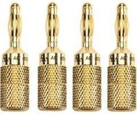 Acoustic Research PR407 Banana Plugs, Compression type, 2 pair (Discontinued by Manufacturer)