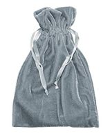 Velvet Jewelry Bag, Soft Drawstring Pouch, Tarot, Dice, Rune or Card Gift Bag, Small 4" x 6" (Silver, 1 Pack)