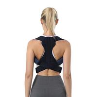 RZDJ Posture Corrector Men Women Upper Back Brace Clavicle Support Adjustable Back Straightener Pain Relief from Neck Back Shoulder (Color : Black, Size : L)