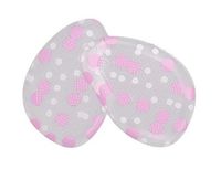 Gentle Meow 4 Pairs High Heels Insole Half Feet Shockproof Pad, Transparent with Pink Dots