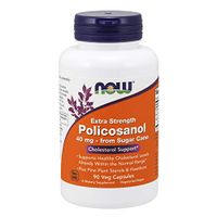 NOW Supplements, Policosanol 40mg with Pine Plant Sterols and Hawthorn, Extra Strength, 90 Veg Capsules