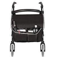 SupreGear Wheelchair Bag, Anti-Scratch Oxford Wheelchair Accessories Bags Pouch Large Capacity with Secure Reflective Strips, Perfect for Any Walker Style Rollator Wheelchair Transport Chair - Black
