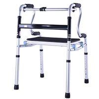 ZHPRZD Disabled Walker Elderly Walker Wheelless Walking Stand Disabled Walking Frame with Seat Plate Four-Legged Walking Stick