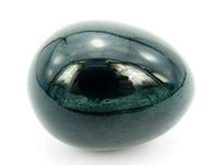 jennysun2010 2 pcs Natural Indian Agate Gemstone Egg Crystal Healing Sphere Massage Finger Exercise 35x40mm