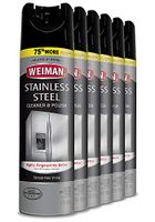 Weiman Stainless Steel Cleaner and Polish - 17 Ounce (6 Pack) - Non-Toxic Protects Appliances from Fingerprints and Leaves a Streak-less Shine for Refrigerator Dishwasher Oven Grill