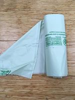 EcoSafe 6400 Certified Compostable Bags 2.5 Gallon (16" x 17"),(Gauge: .6 mil) (Case of 360 Bags : 12 Rolls)