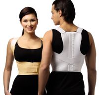 Deluxe Lower Back Posture Corrector Stoop Brace Lumbar & Thoracic Support Belt (S)