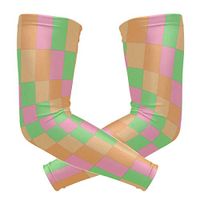 LEVEIS Rainbow Geometry Abstract Arm Sleeves UV Protection for Men Women Sunblock Protective Gloves Running Golf Cycling Driving Long Arm Cover 1 Pair