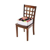 Comfort Finds Rise with Ease Seat Cushion - Thick Firm Chair Cushion Booster - Extra Thick Foam Pad for Home, Patio, Office and Car Seats - Extra Supportive Lift - 15.5 X 18 X 5 (Floral Fleece)